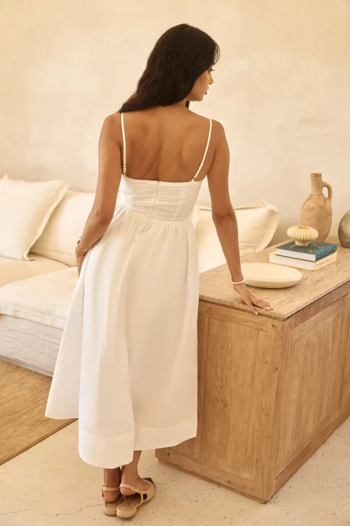 Diamond Eyes Midi Dress White