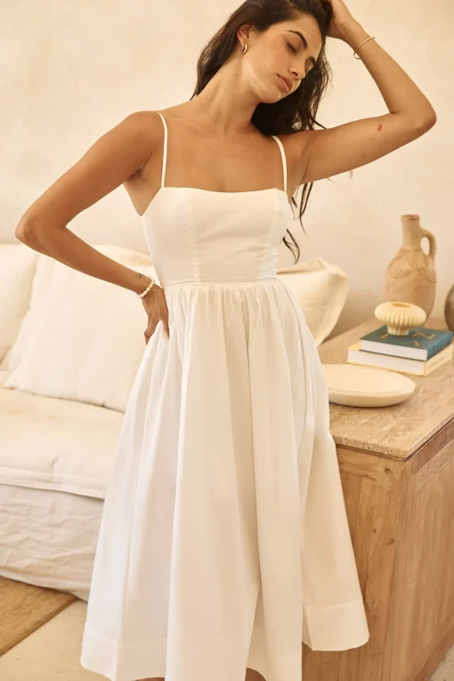 Diamond Eyes Midi Dress White