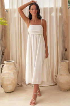 Dreamscapes Midi Dress White
