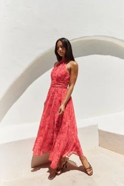 Elysian Sunset Maxi Dress Pink