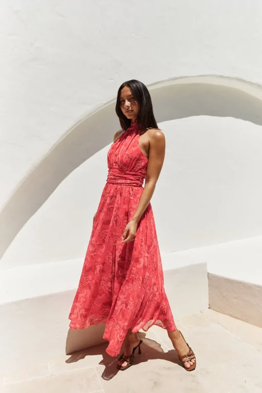Elysian Sunset Maxi Dress Pink