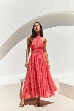 Elysian Sunset Maxi Dress Pink
