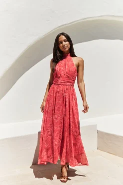 Elysian Sunset Maxi Dress Pink