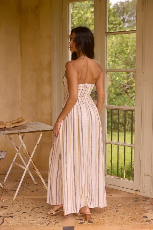 Ember and Ashes Strapless Maxi Brown