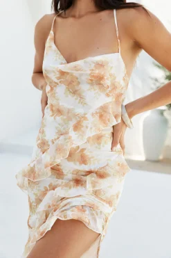 Enchanted Eve Midi Dress Orange
