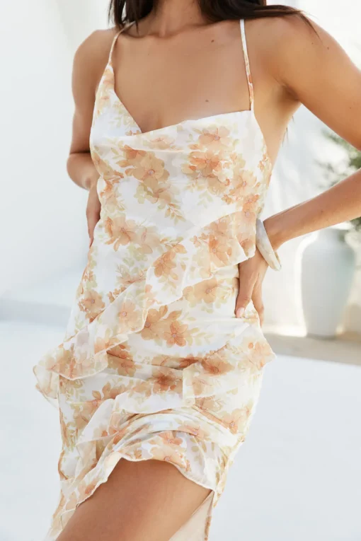 Enchanted Eve Midi Dress Orange