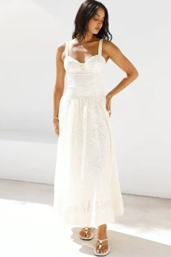 Enchanted Mist Maxi Dress Cream