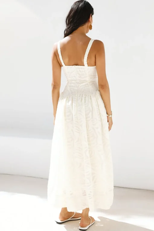 Enchanted Mist Maxi Dress Cream
