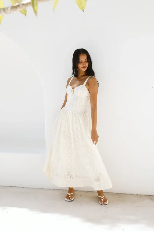 Enchanted Mist Maxi Dress Cream