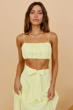 Evolving Heart Crop Top Yellow