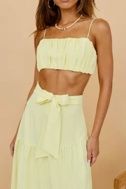 Evolving Heart Crop Top Yellow