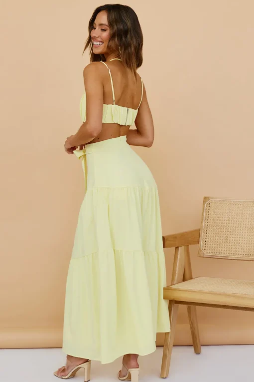 Evolving Heart Crop Top Yellow