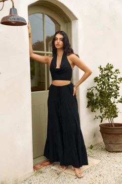 Fancy Evenings Maxi Skirt Black