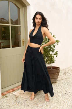 Fancy Evenings Maxi Skirt Black