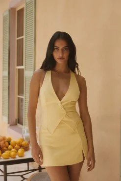 Faye Lane Vest Top Yellow