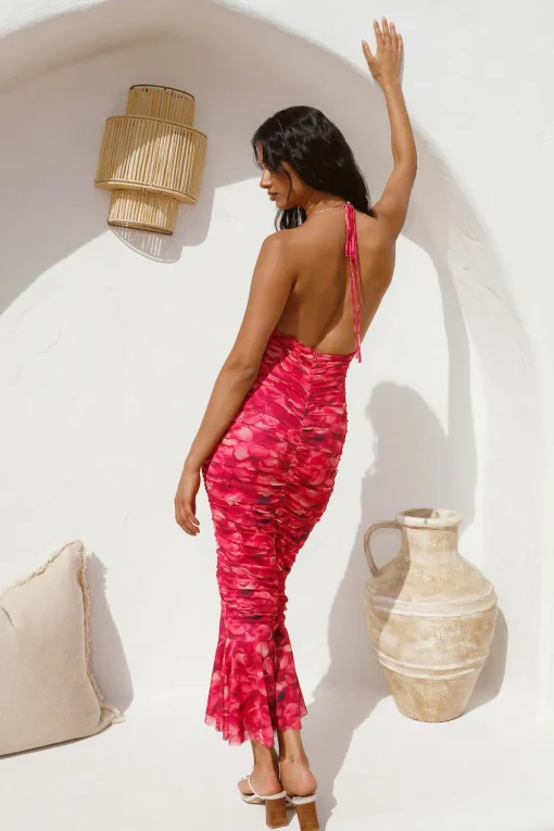 Feeling Joy Midi Dress Red