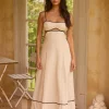 Floating Orchid Maxi Dress White