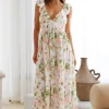 Floral Cascade Maxi Dress