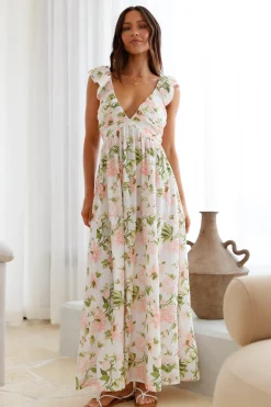 Floral Cascade Maxi Dress