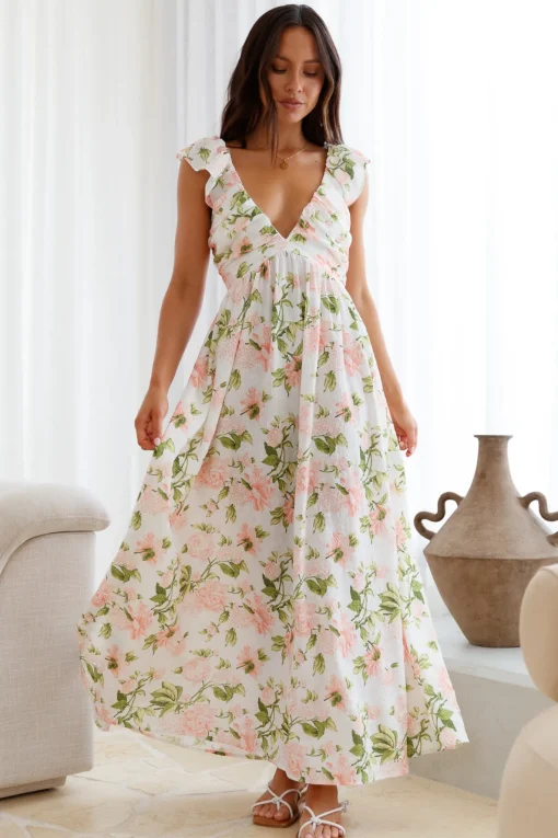Floral Cascade Maxi Dress