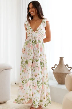 Floral Cascade Maxi Dress
