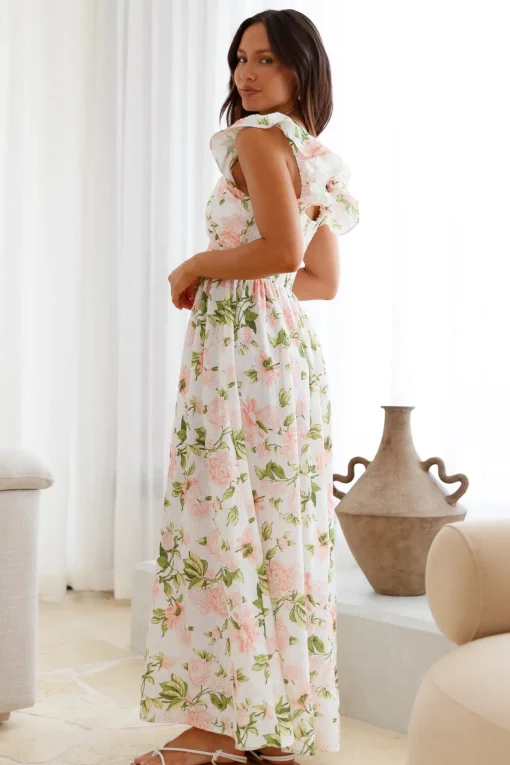 Floral Cascade Maxi Dress