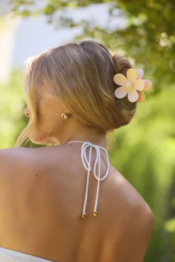Flower Love Hair Claw Pink