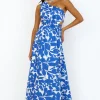 Flowers Bloom Maxi Dress Blue