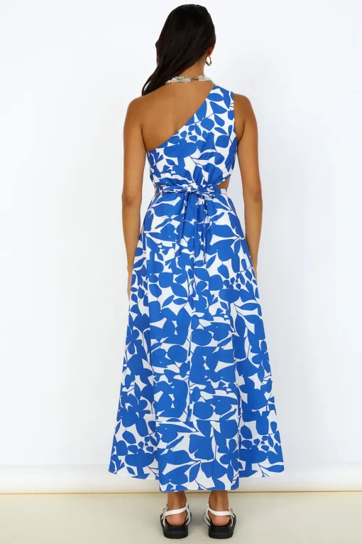 Flowers Bloom Maxi Dress Blue