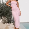 Fluttering Dreams Midi Dress Pink