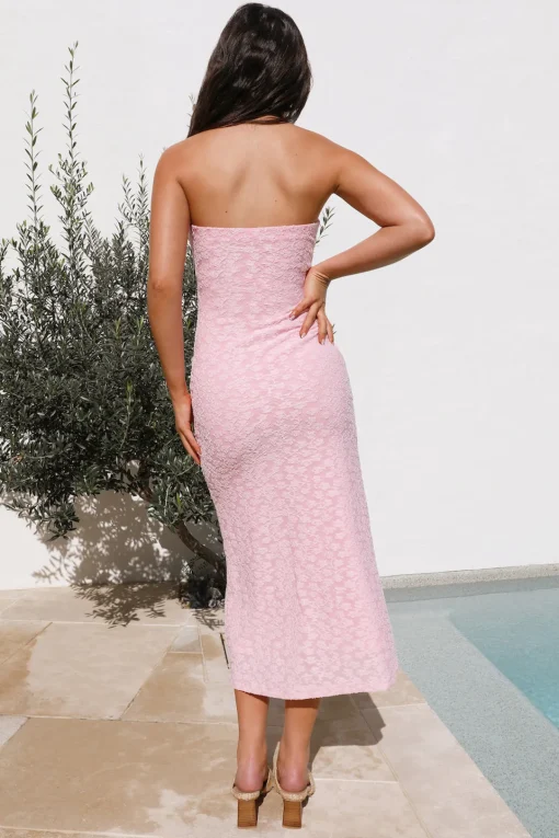 Fluttering Dreams Midi Dress Pink