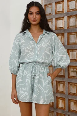 Free As A Bird Romper Sage