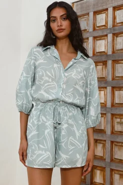 Free As A Bird Romper Sage