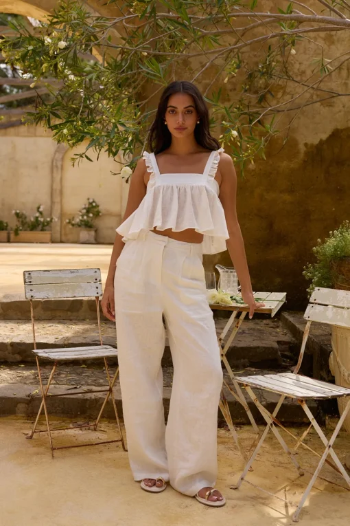 Freedom Found Crop Top White