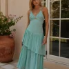 Garden Fairy Midi Dress Green