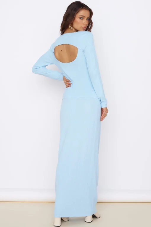 Garden of Eden Maxi Skirt Blue