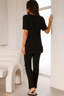 Giselle Knit Pants Black