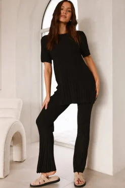 Giselle Knit Pants Black