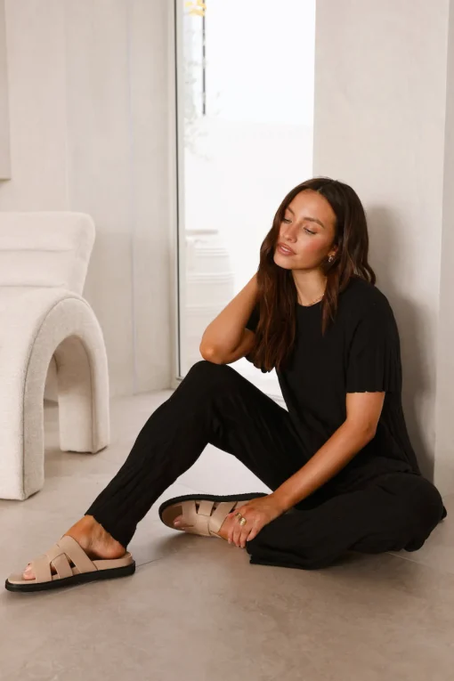 Giselle Knit Pants Black