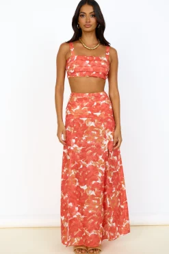 Golden Sunset Crop Top Orange