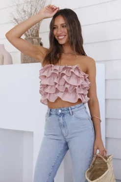Golden Time Crop Top Pink