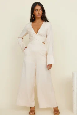Happy Moments Jumpsuit Beige
