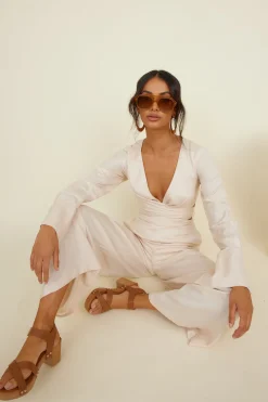 Happy Moments Jumpsuit Beige