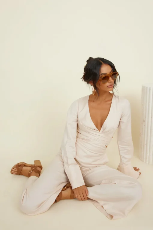 Happy Moments Jumpsuit Beige