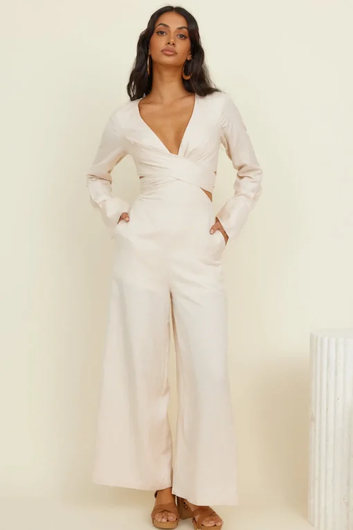 Happy Moments Jumpsuit Beige