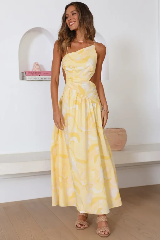 Haze Glow Maxi Dress Yellow
