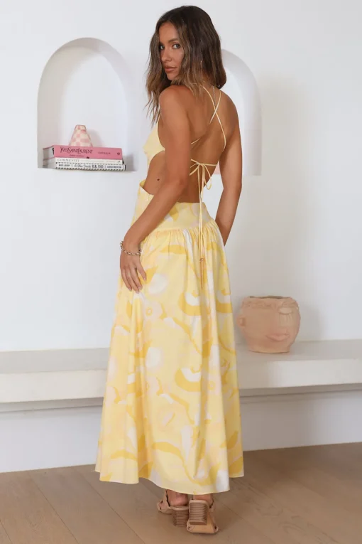 Haze Glow Maxi Dress Yellow