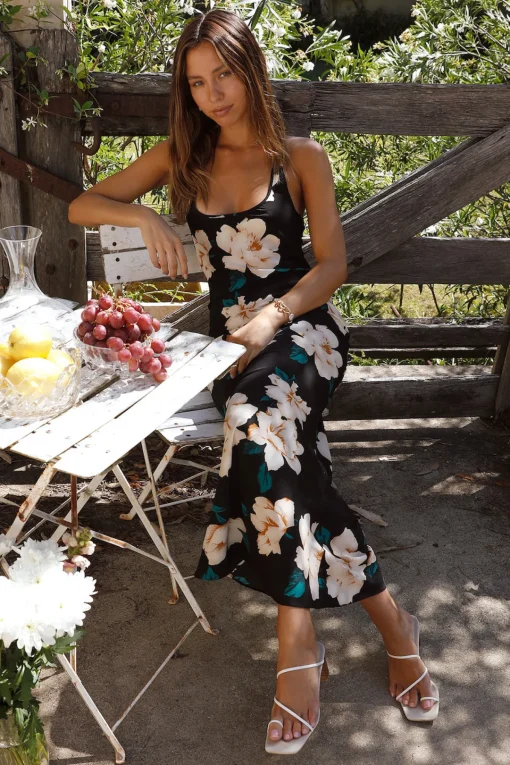 HELLO MOLLY From Dawn Maxi Dress Black