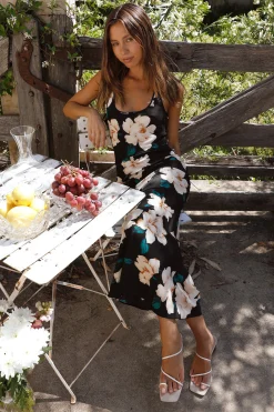HELLO MOLLY From Dawn Maxi Dress Black