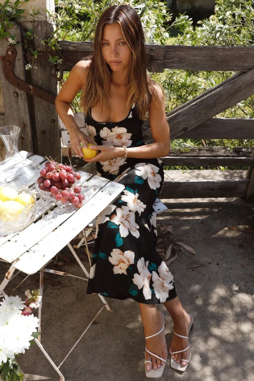 HELLO MOLLY From Dawn Maxi Dress Black